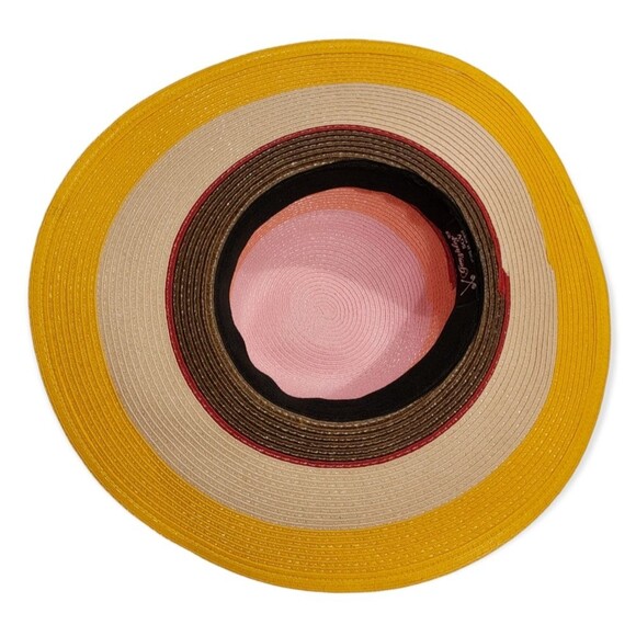 CGONZALES Women\'s floppy sun Beach Straw Hat Wide Brim Wooden Beads Ribbon Hat main image 5
